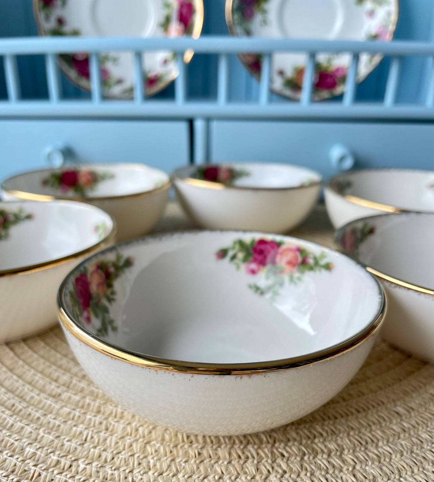 Vintage Royal Albert Old Country Roses, Concorde Fruit,Salade Bowls