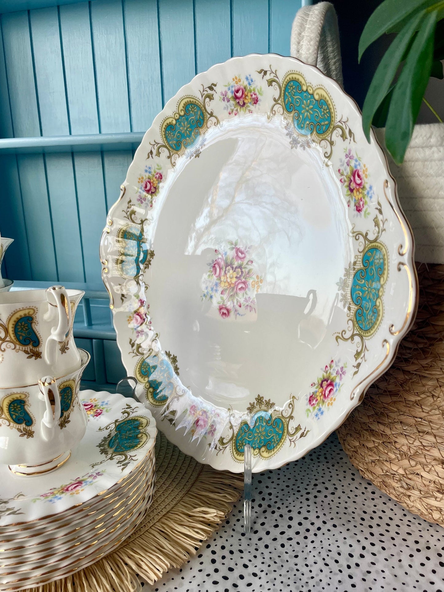 Vintage Royal Albert "Berkeley" 4 Demitasse Teacup & Saucers