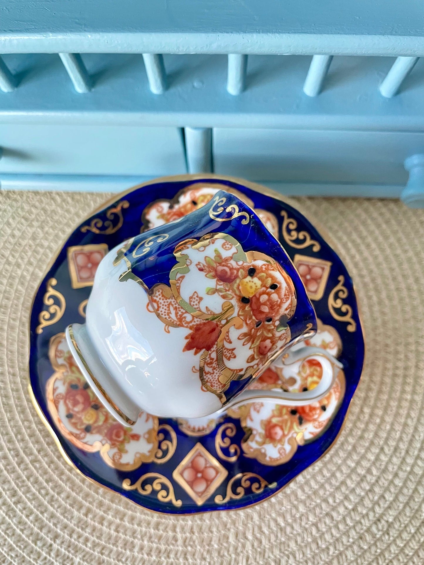 Set Of Two Royal Albert "Heirloom" Espresso & Saucers