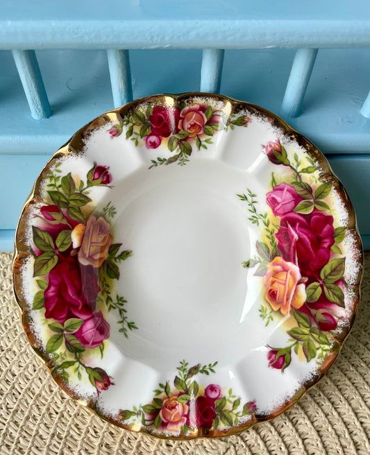Rare Vintage Pinda Dish Old Country Roses