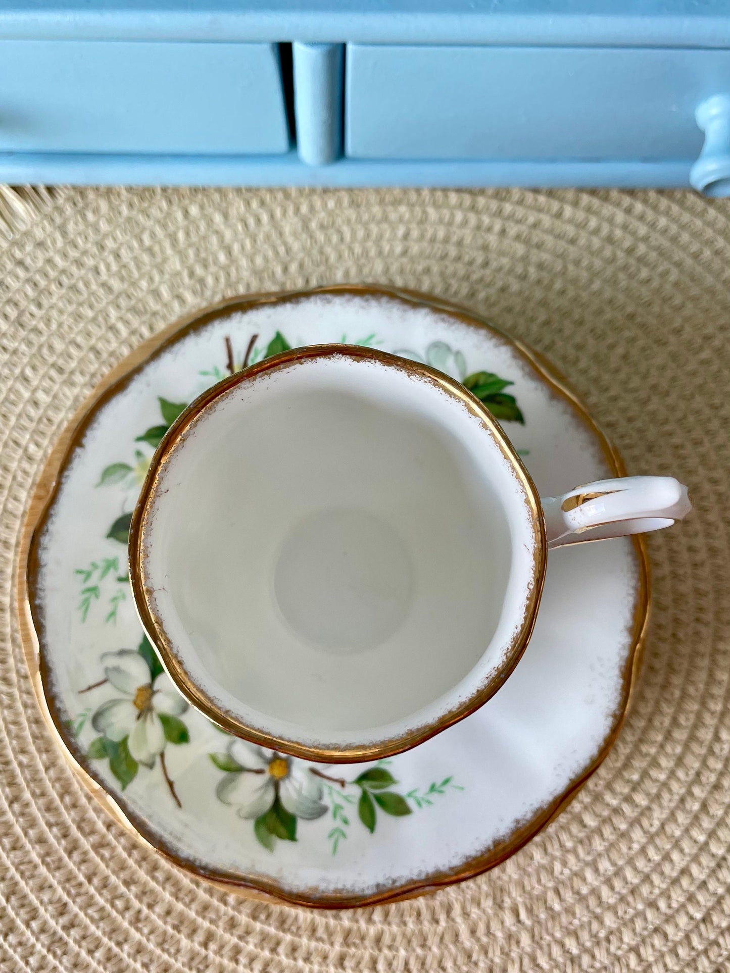 Vintage Royal Albert Dogwood Espresso Cup & Saucer
