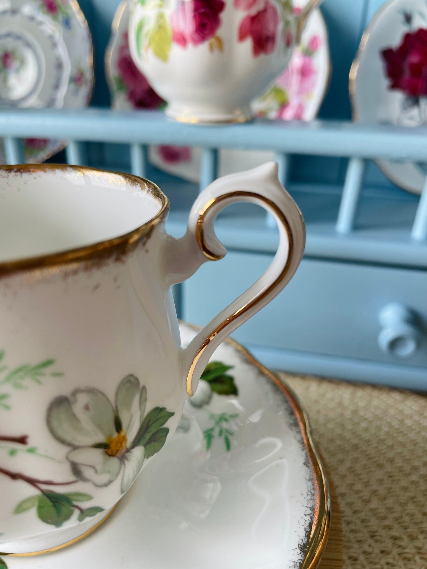 Vintage Royal Albert Dogwood Espresso Cup & Saucer