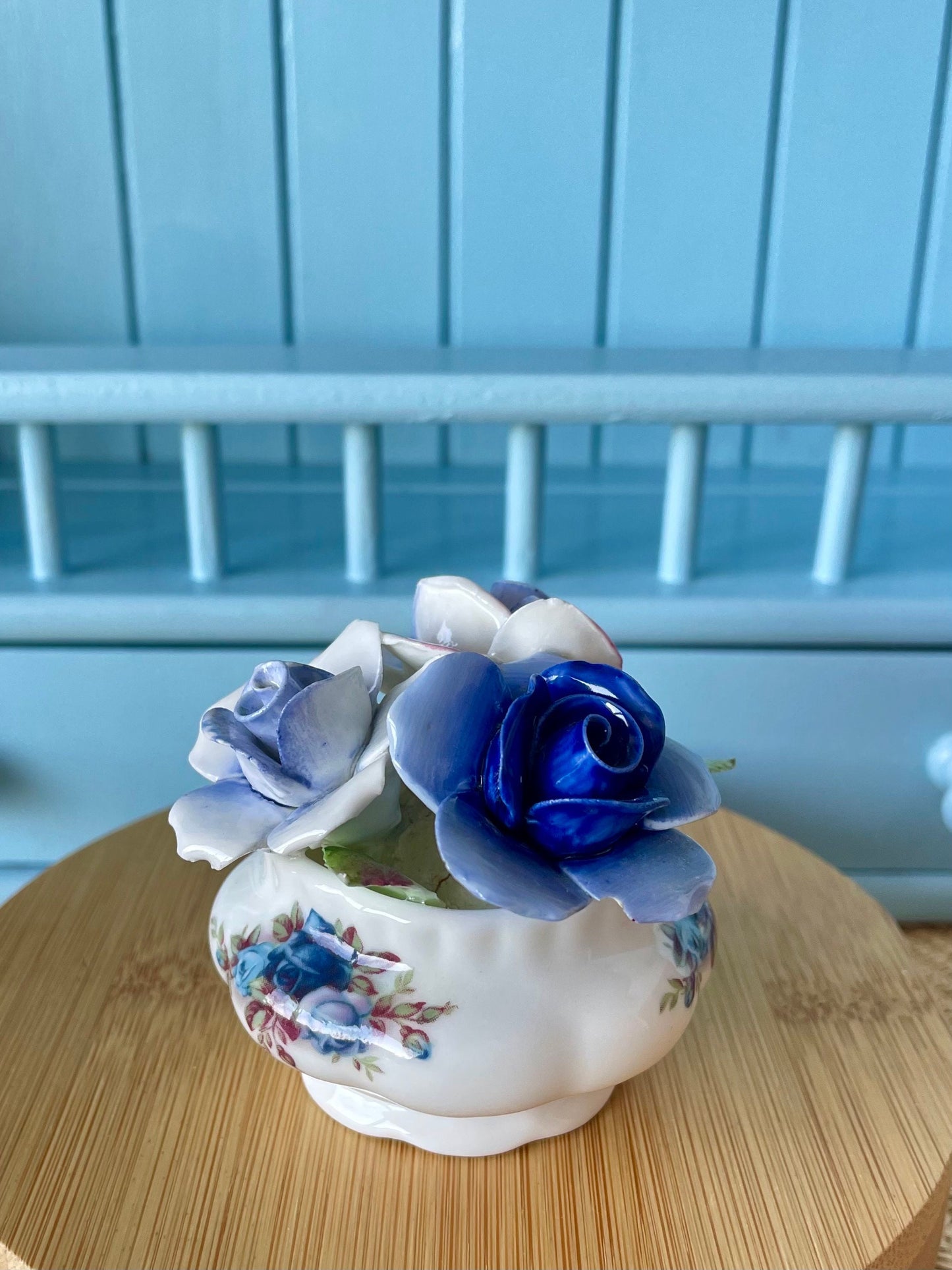 Rare Royal Albert Moonlight Rose Porcelain Flower Bouquet |