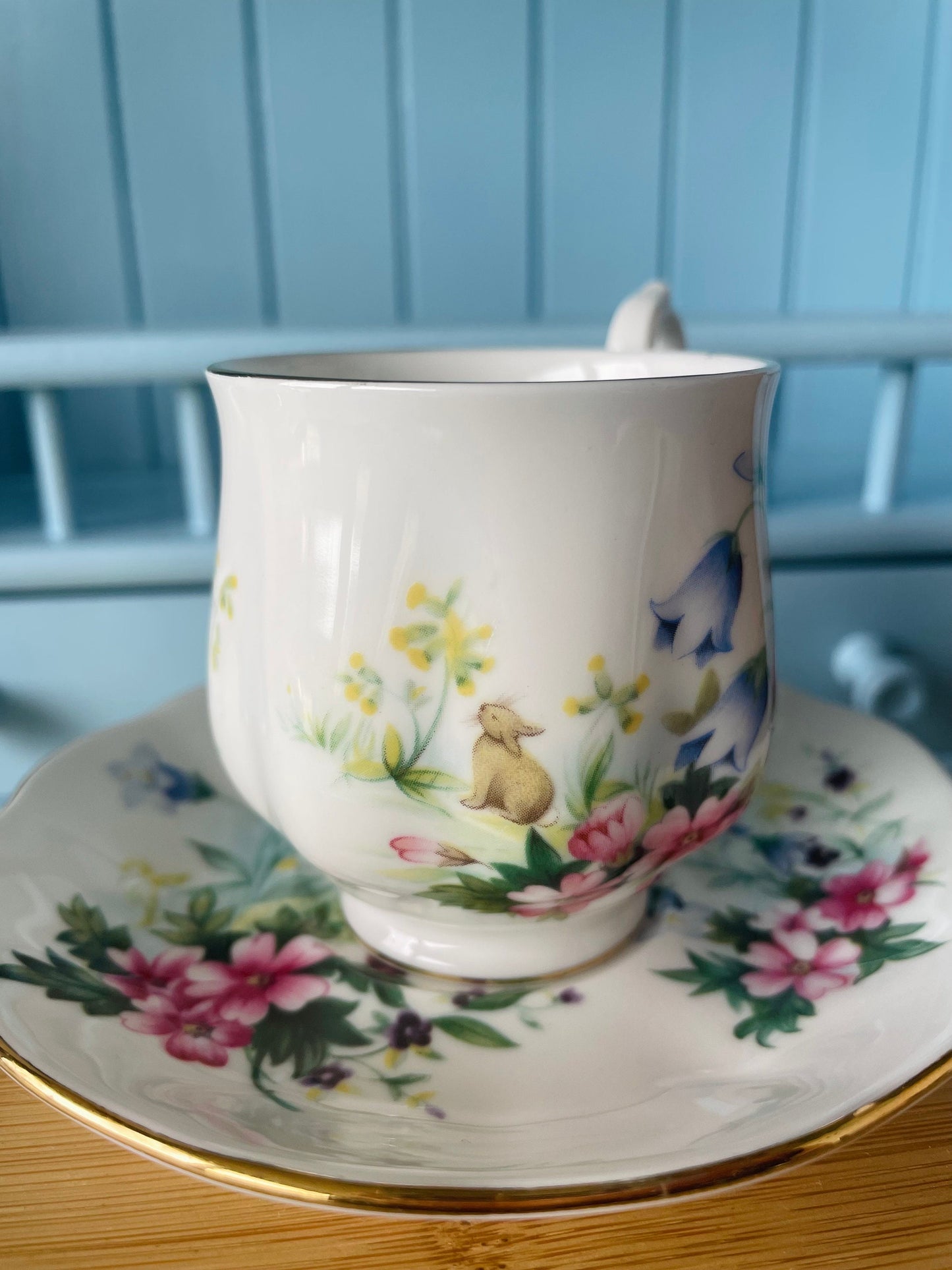 Vintage Royal Albert 'Easter Design' Espresso Cup & Saucer