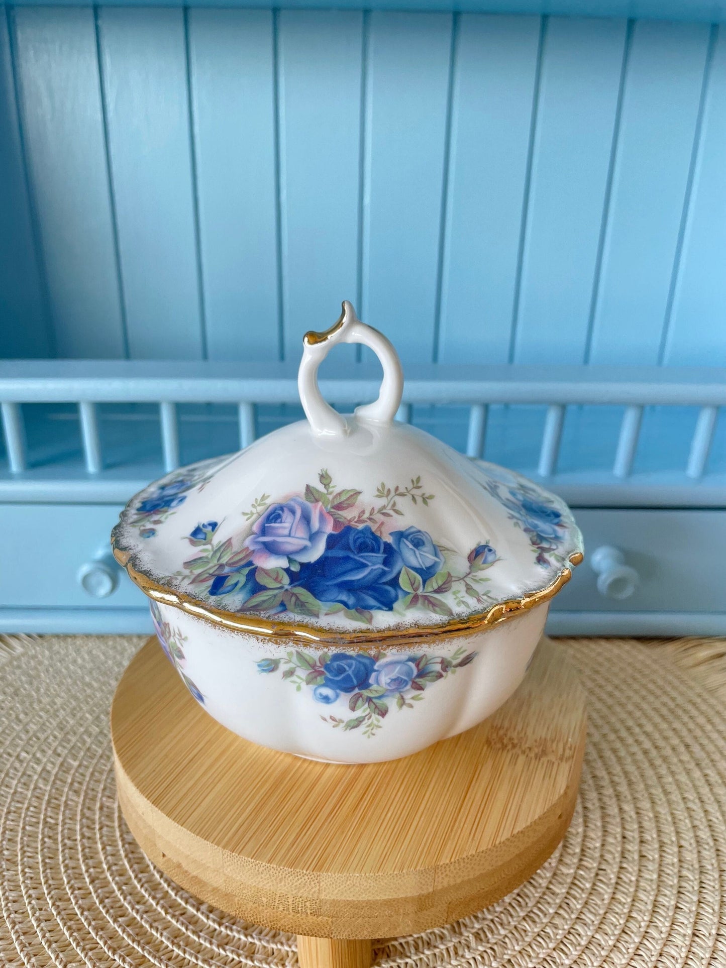 Vintage Royal Albert Moonlight Candy Bowl with Lid