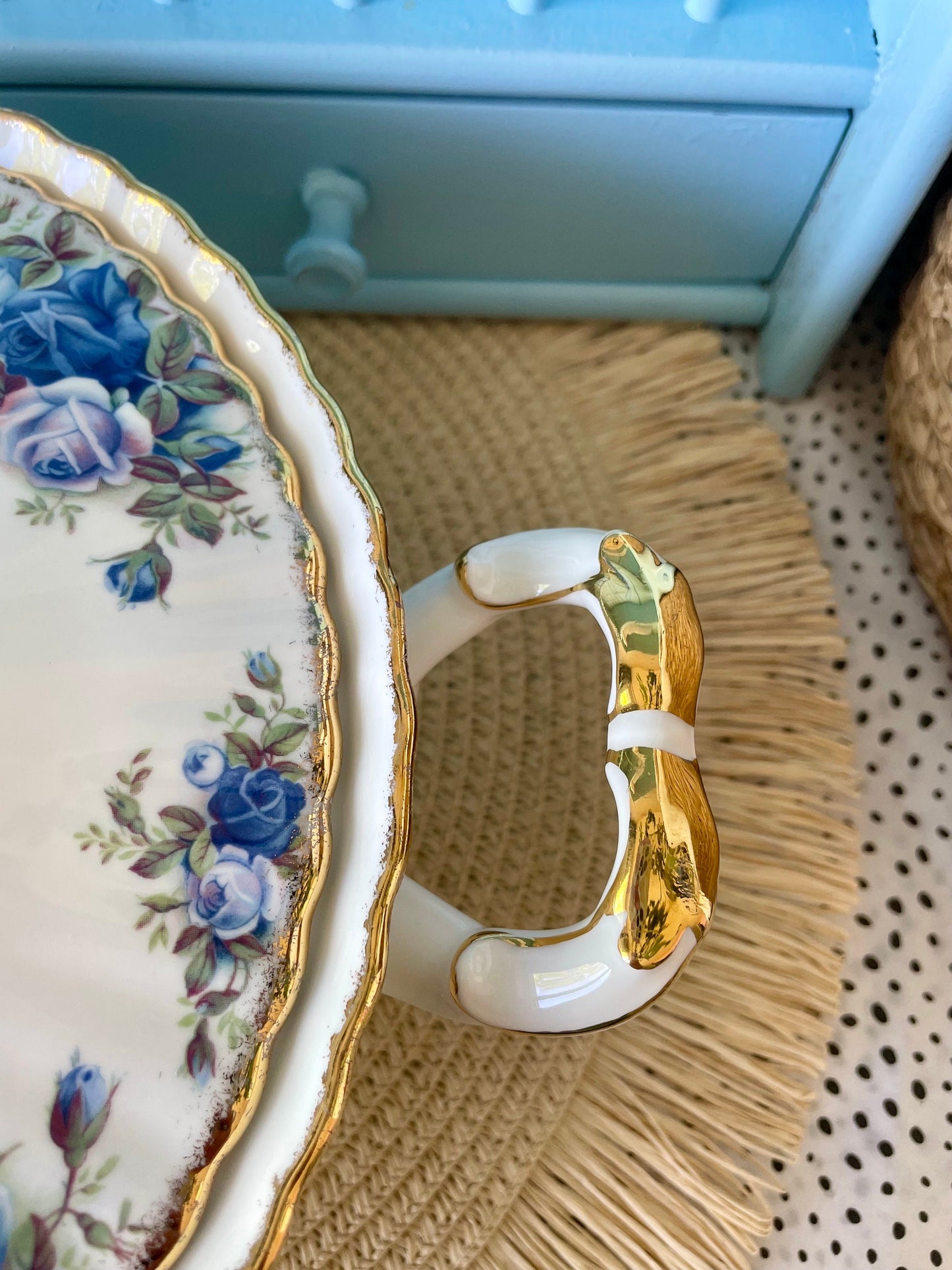Vintage Royal Albert Moonlight Rose Tureen: Fine Bone China
