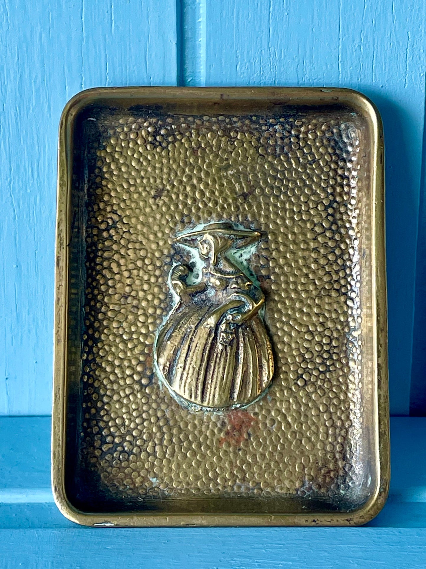 Beautiful Vintage Victorian Peerage Brass Pin Dish