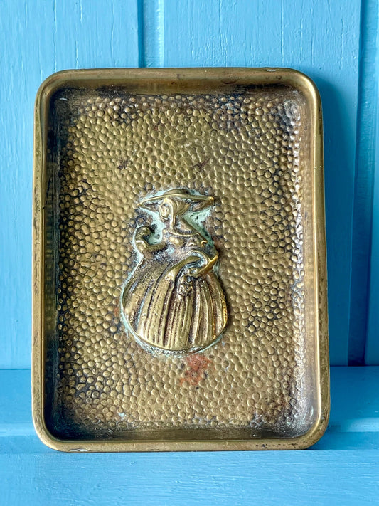 Beautiful Vintage Victorian Peerage Brass Pin Dish