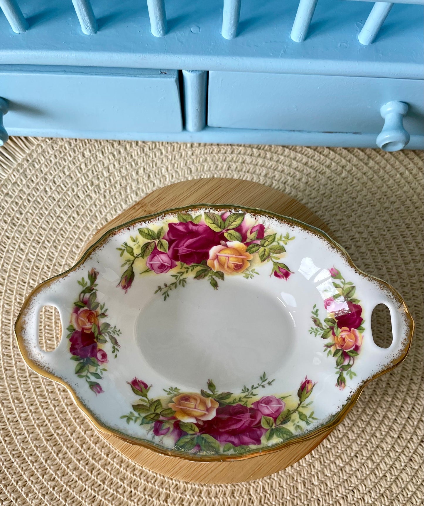Vintage Royal Albert "Old Country Roses" Bone China Peanut Dish