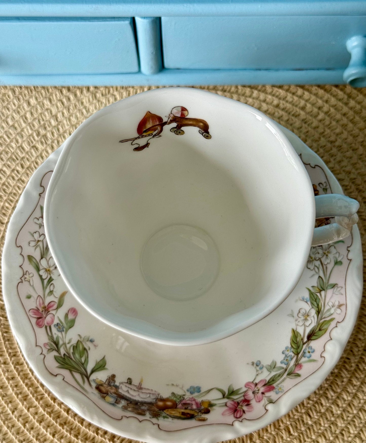 Hard to Find Vintage Royal Doulton 'Birthday' Teacup Set fro