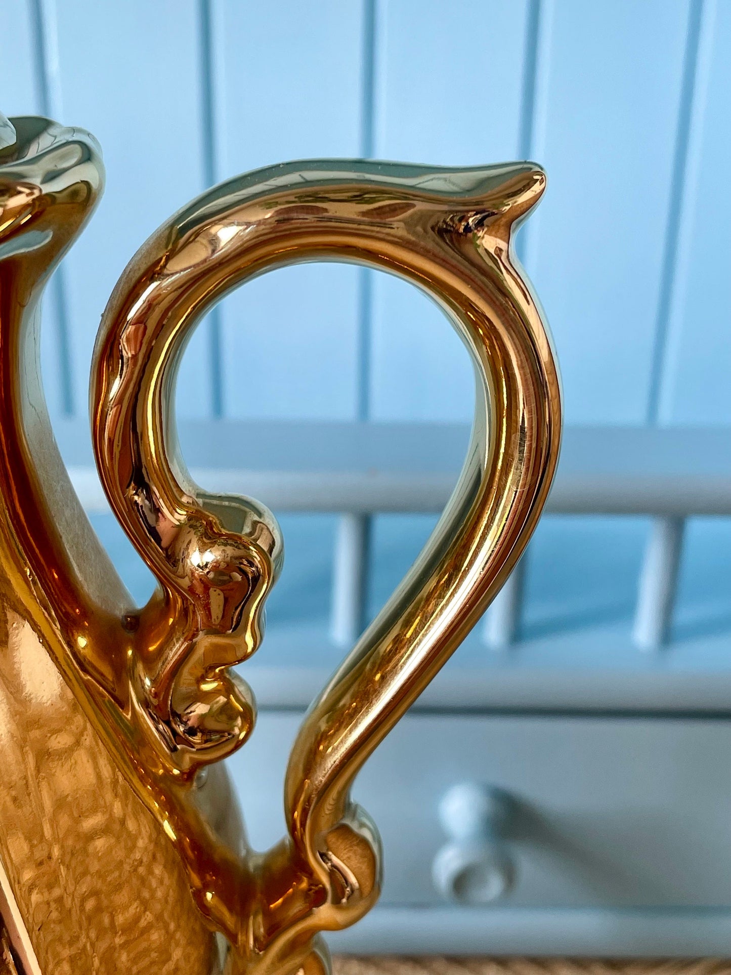 Vintage Heavy Gold Gilded Schaller Wiesau Bavaria Mokka Pot