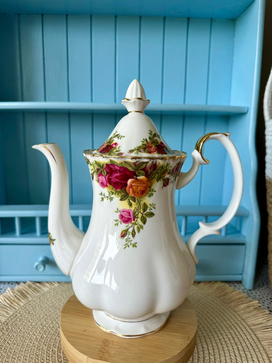 Vintage Royal Albert 'Old Country Roses' Medium Coffee Pot