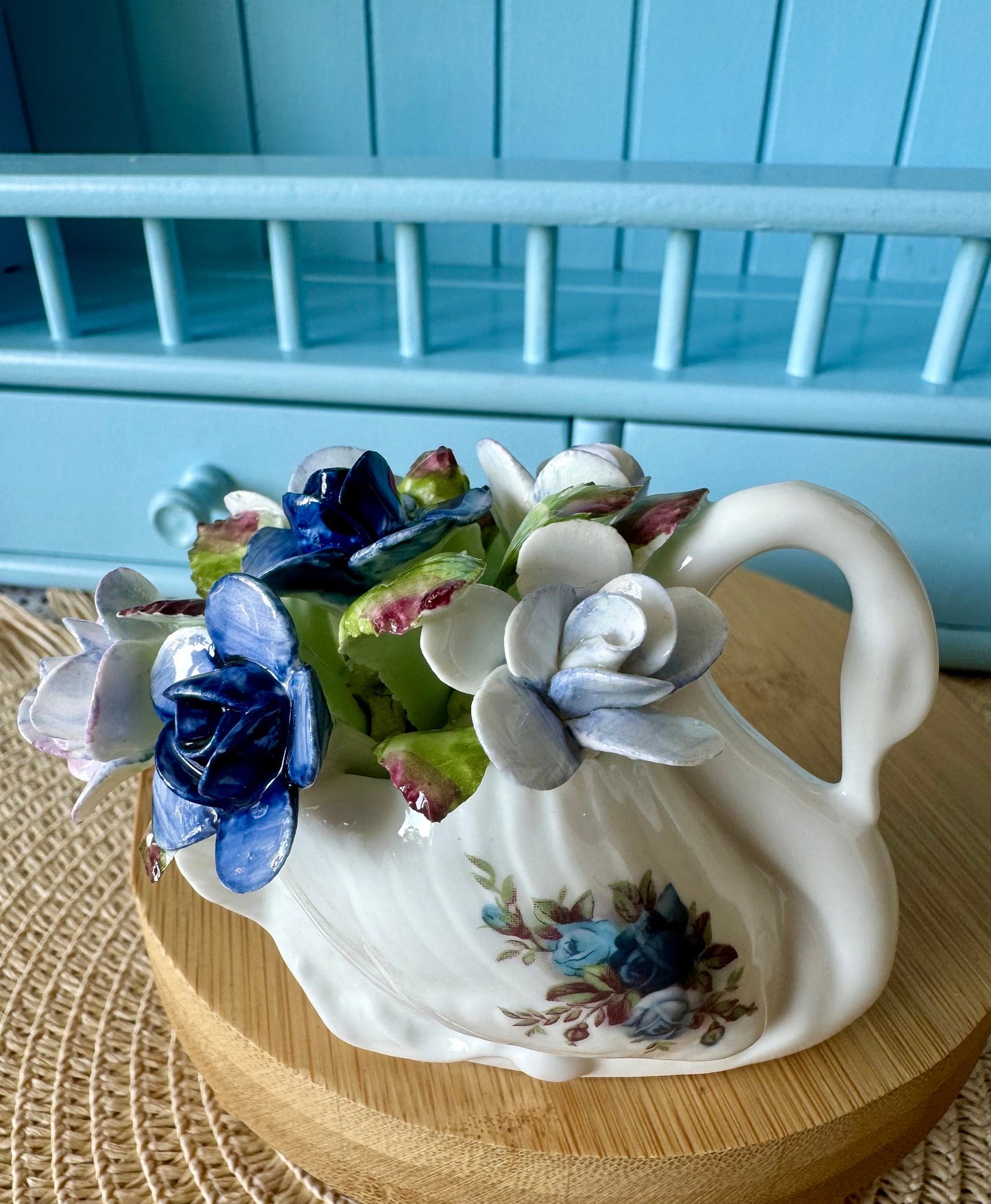 Vintage Royal Albert Moonlight Small Swan Floral Figurine