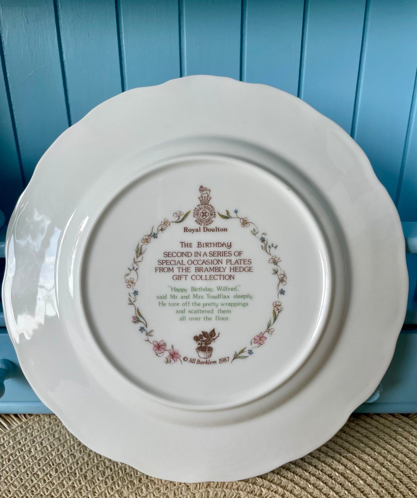 Hard 2 Find Vintage Royal Doulton 'Birthday' Plate & Trinket