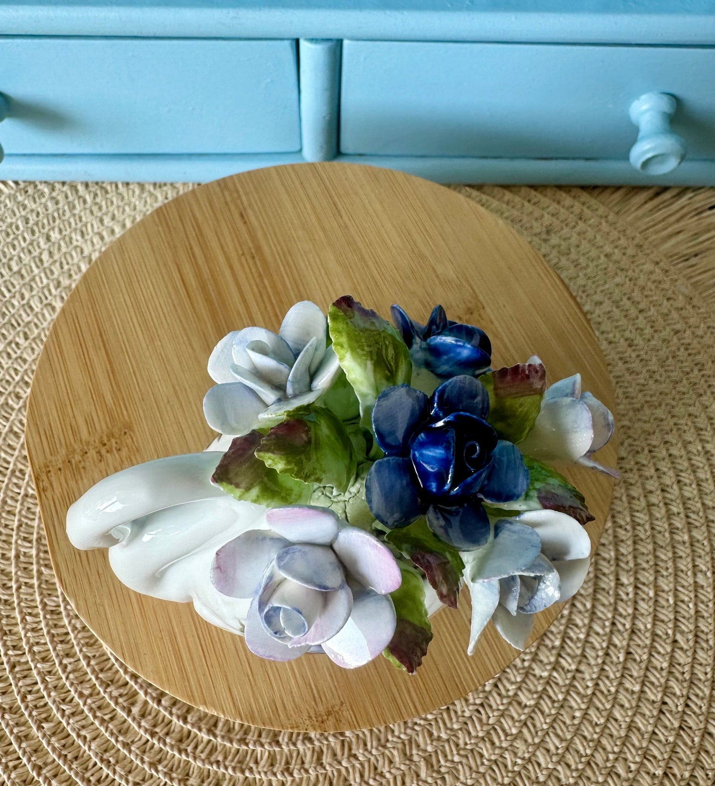 Vintage Royal Albert Moonlight Small Swan Floral Figurine