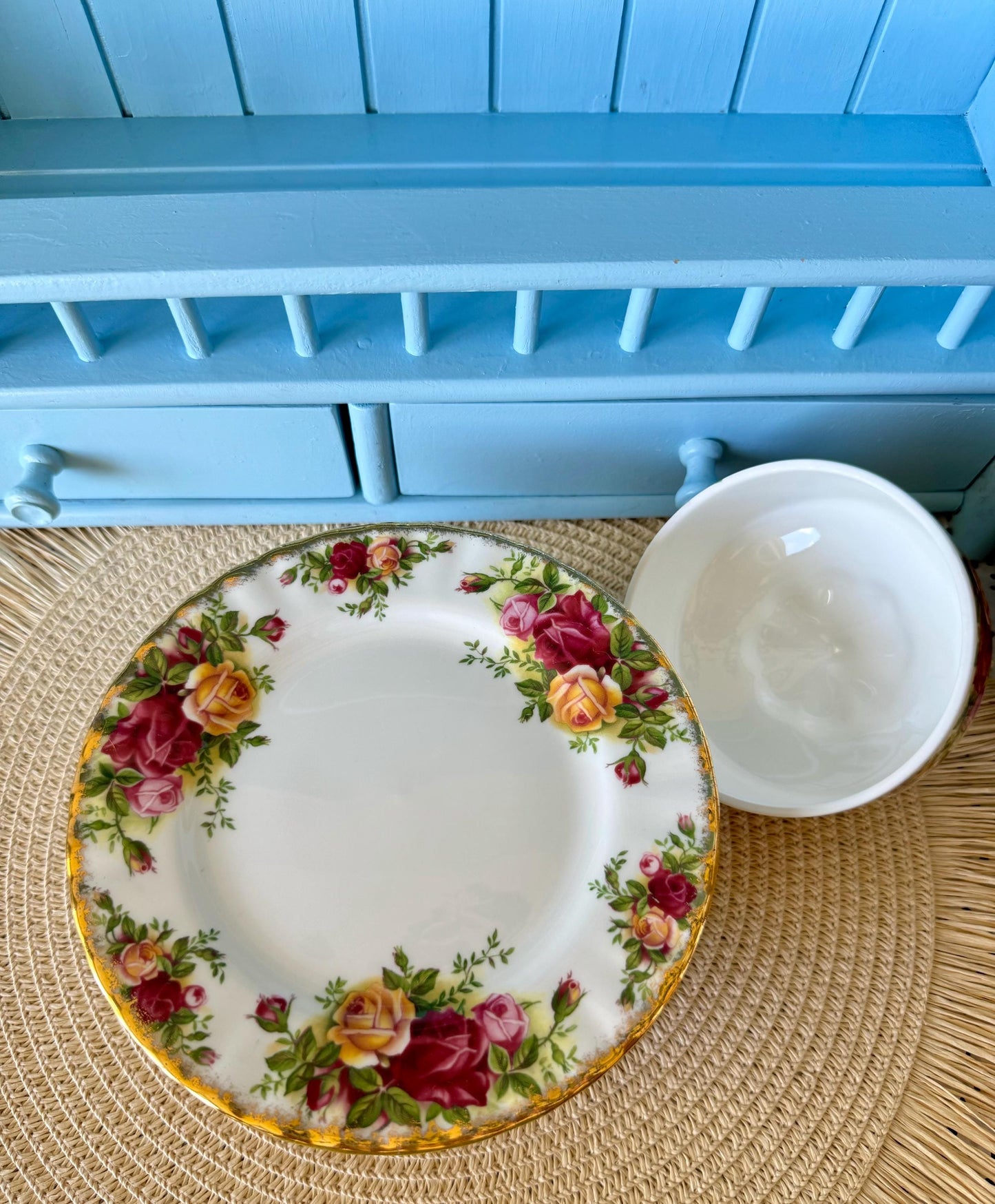 Vintage Royal Albert "Old Country Roses" Butter Dish