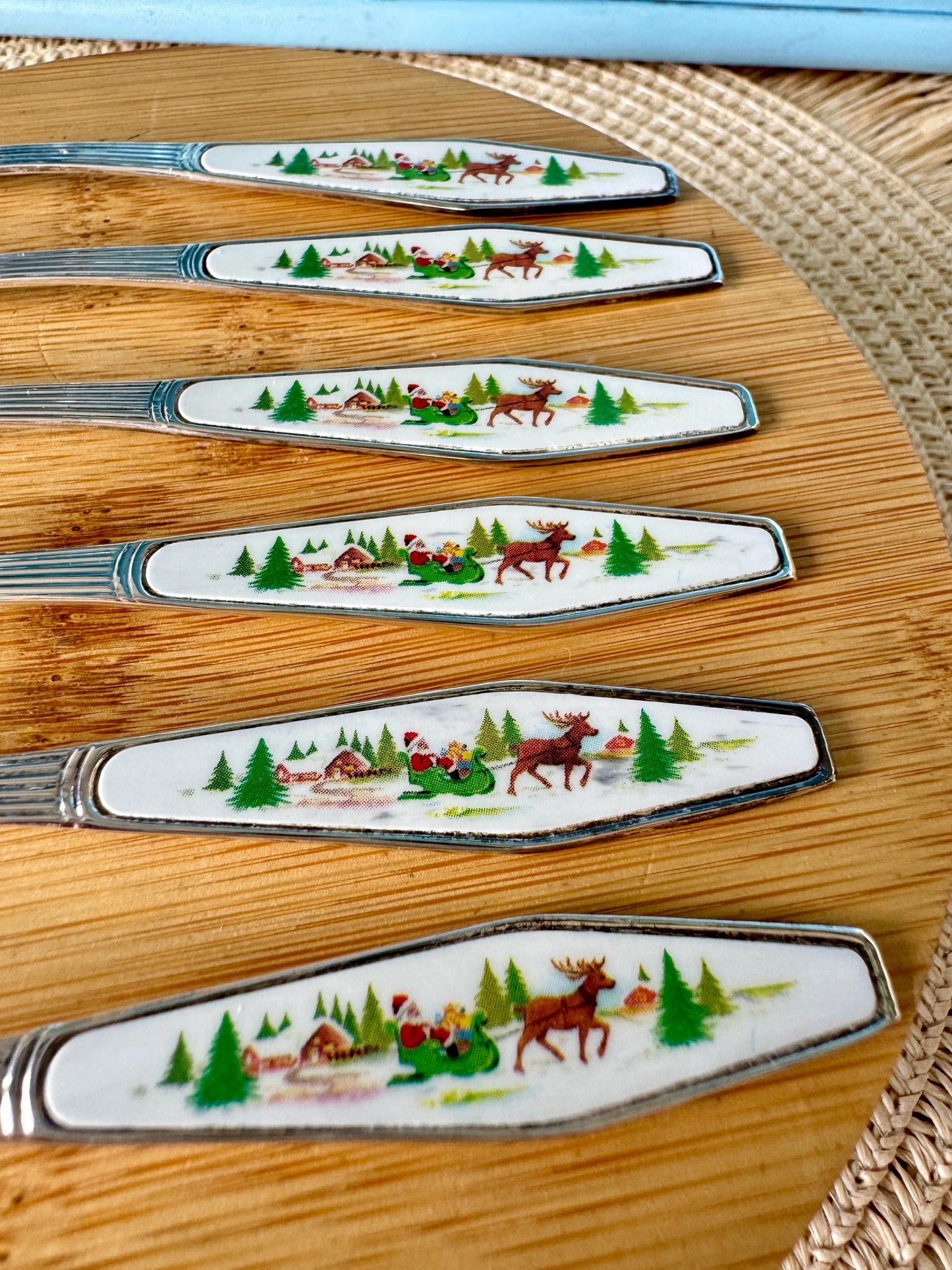 Vintage H.C.U Silver Plated "Christmas" Forks