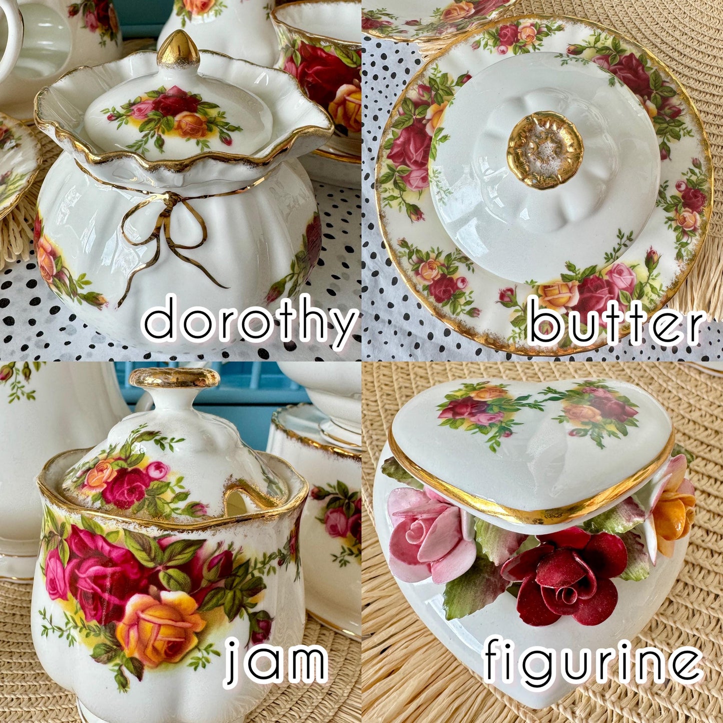 Vintage Royal Albert "Old Country Roses" Different Sized Tea
