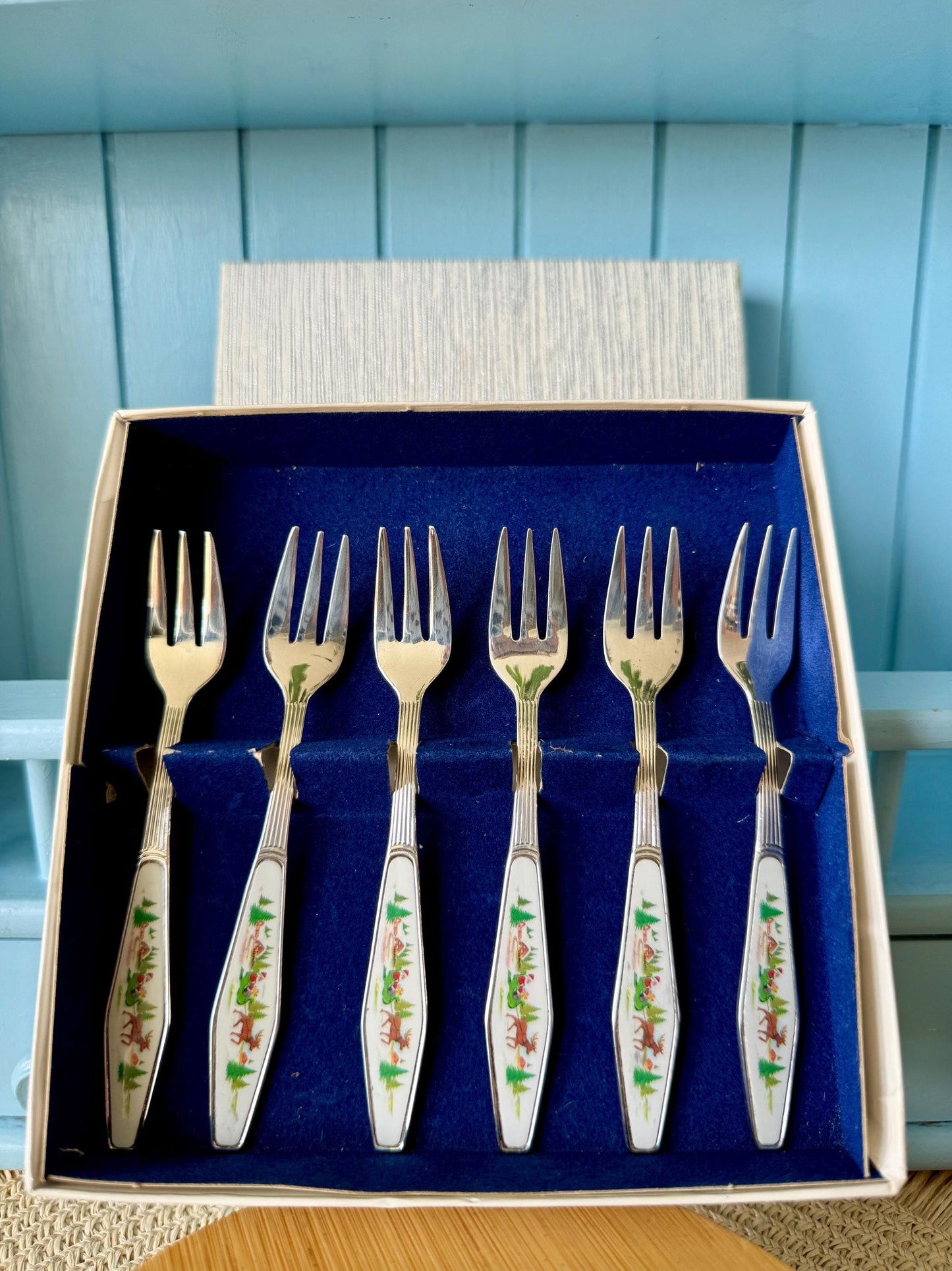 Vintage H.C.U Silver Plated "Christmas" Forks