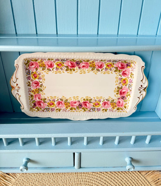 Hard To Find Vintage Royal Albert "Serena" Cake Plate