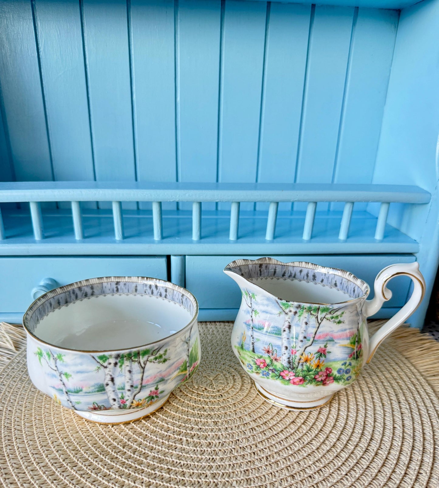 Hard To Find Vintage Royal Albert 'Silver Birch' Large Open