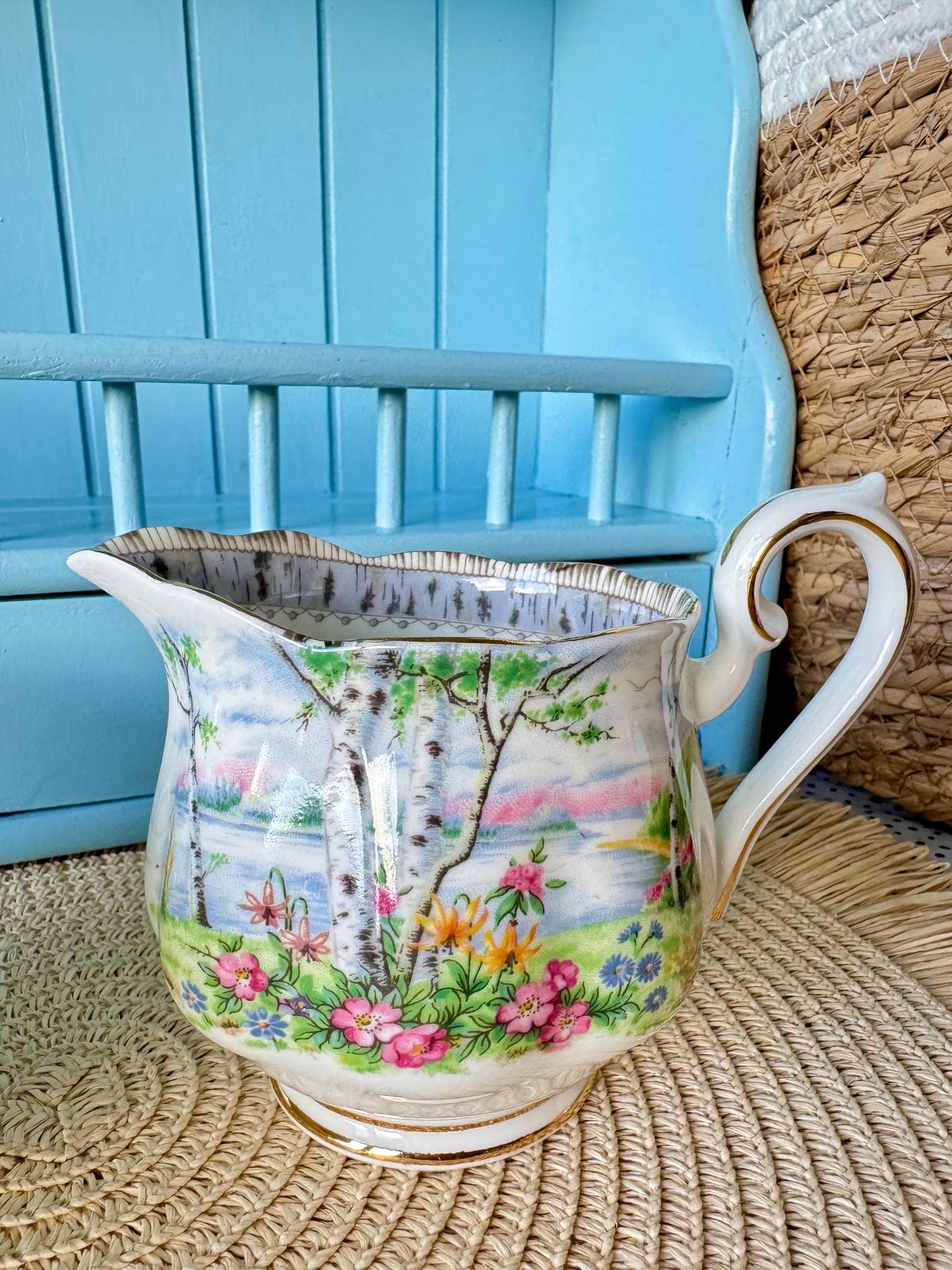 Hard To Find Vintage Royal Albert 'Silver Birch' Large Open