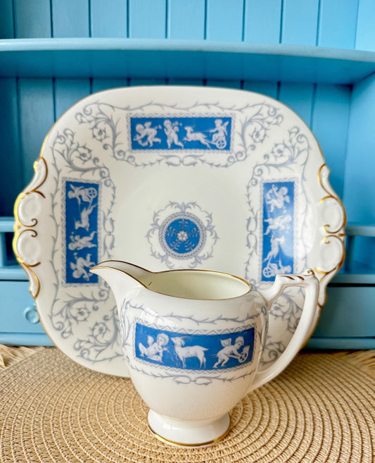 Vintage Coalport Revelry Creamer And Cake Plate
