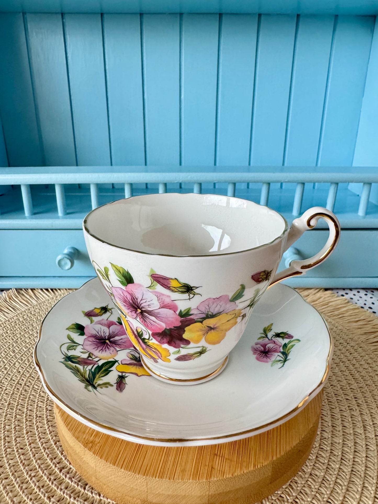 Vintage Regency Teacup & Saucer Set
