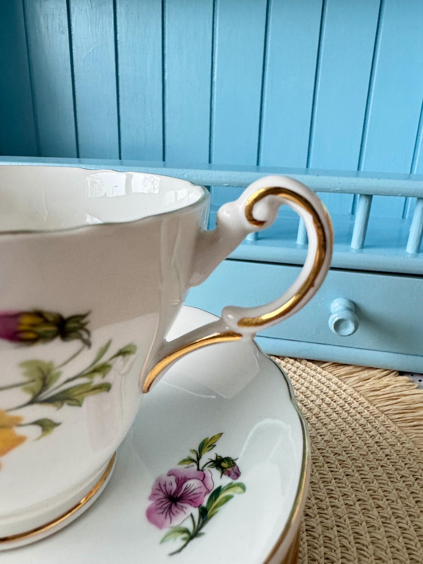 Vintage Regency Teacup & Saucer Set