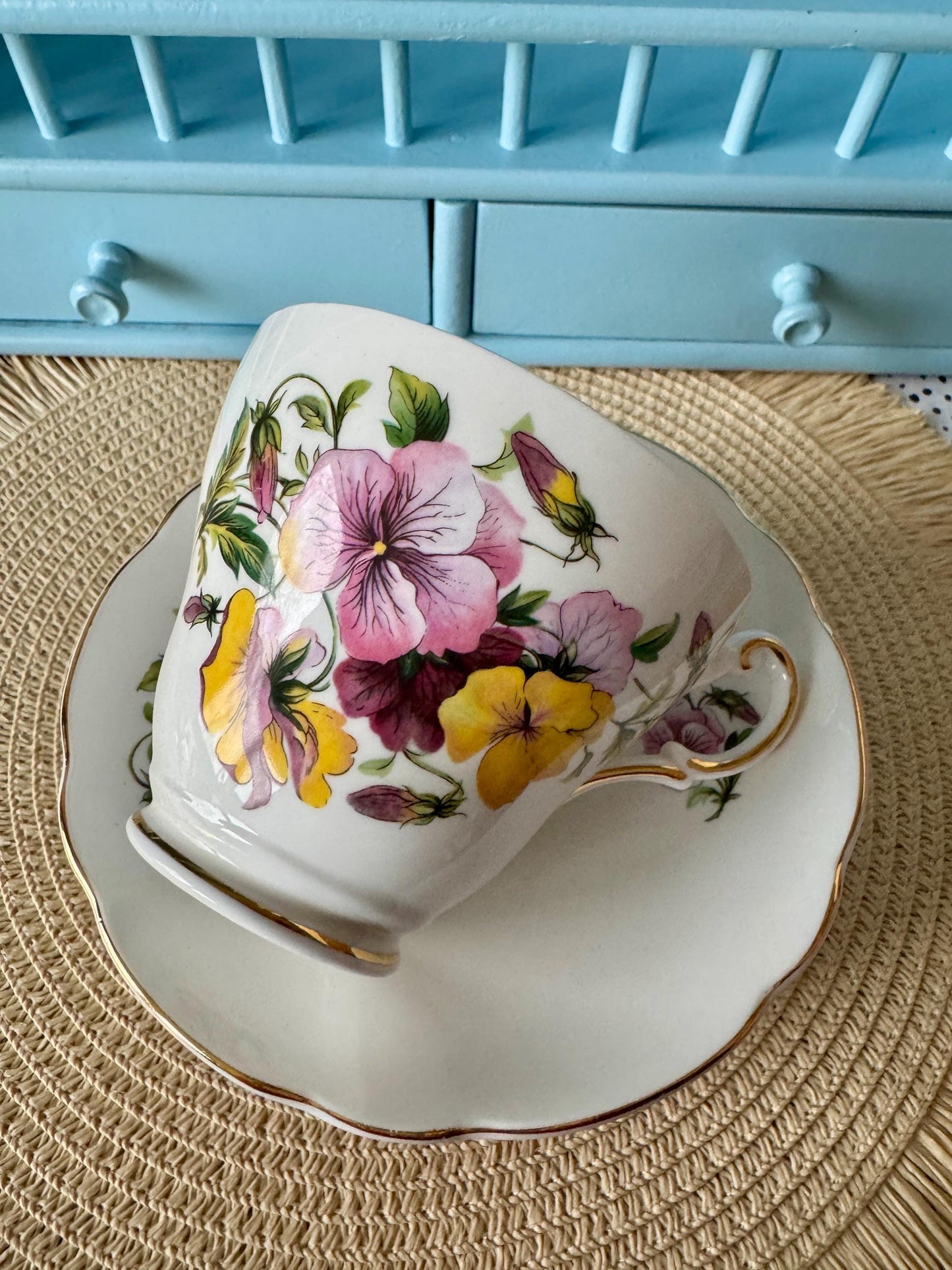 Vintage Regency Teacup & Saucer Set