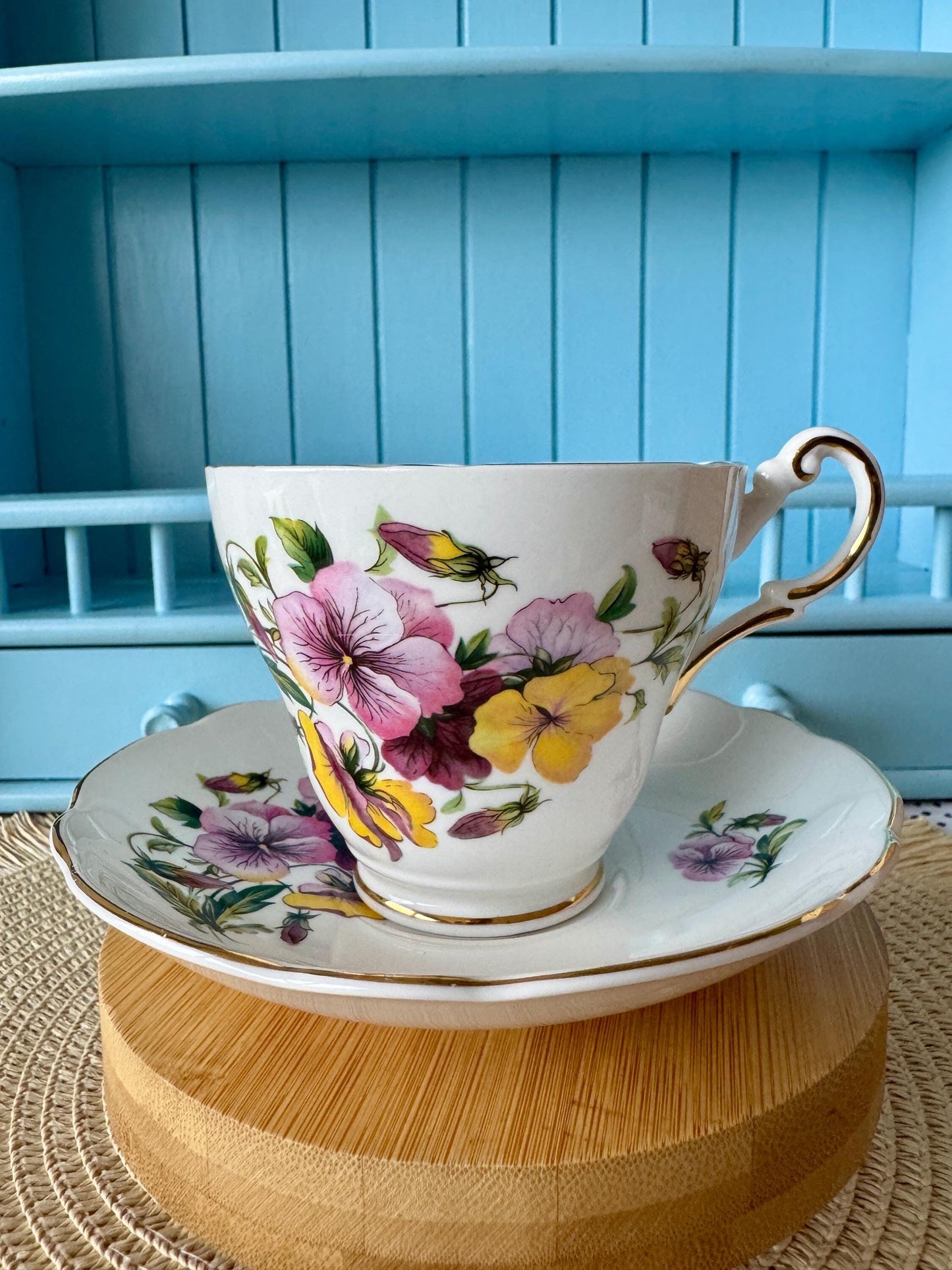 Vintage Regency Teacup & Saucer Set