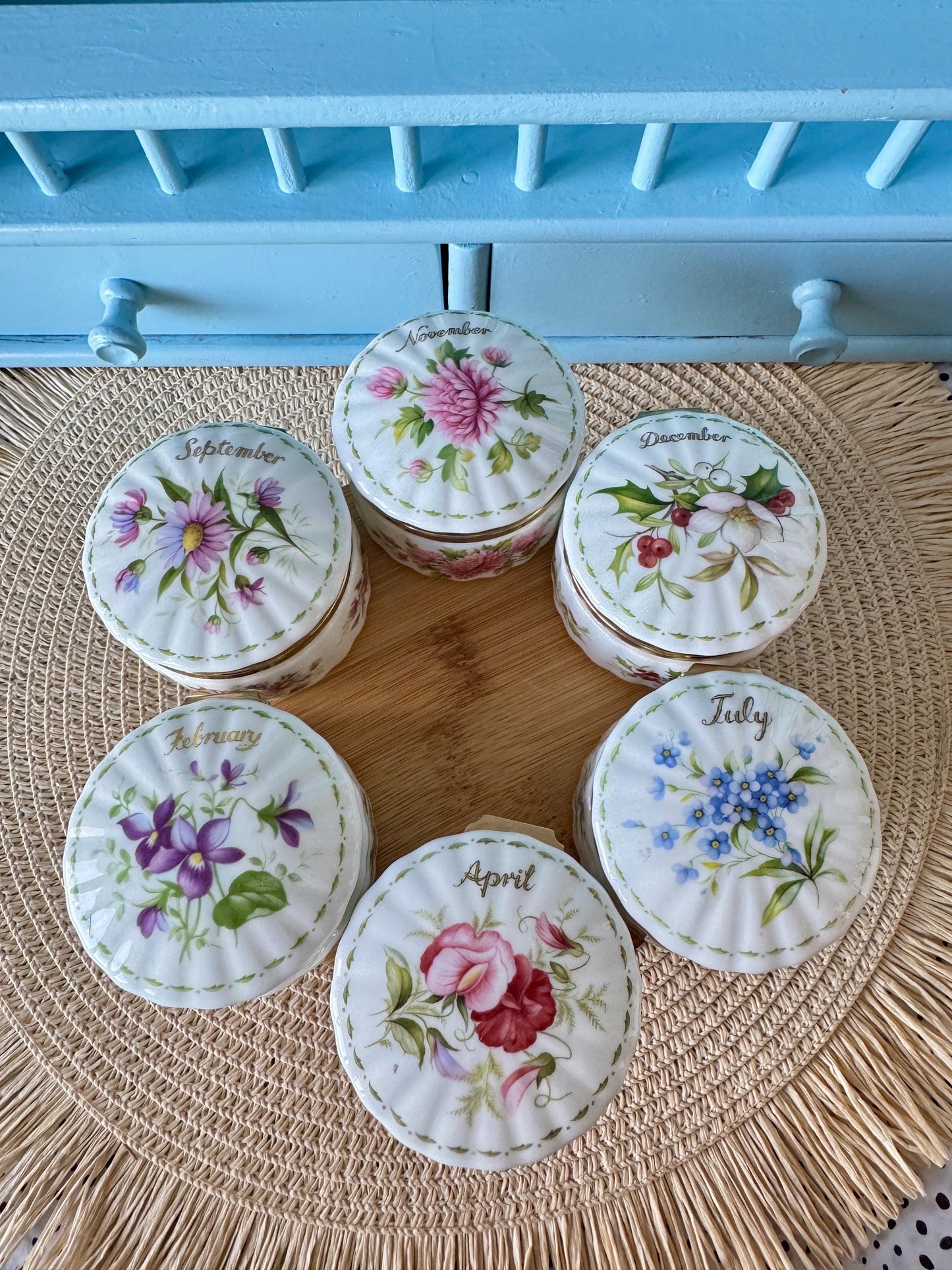 VERY Rare Find Vintage Royal Albert 'Flower of the Month' Li