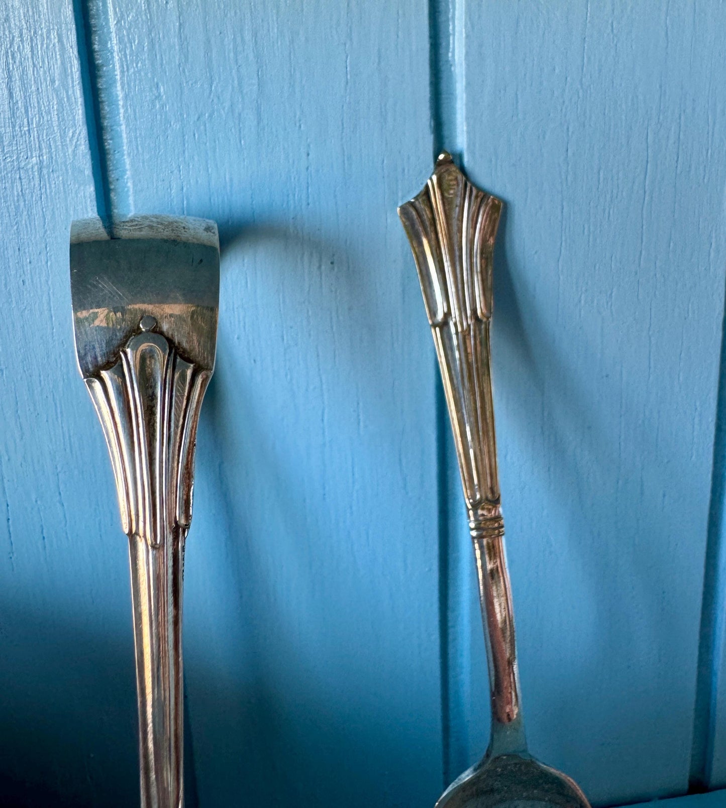 Vintage EPNS Silver-Plated Spoons & Sugar Tongs in Original