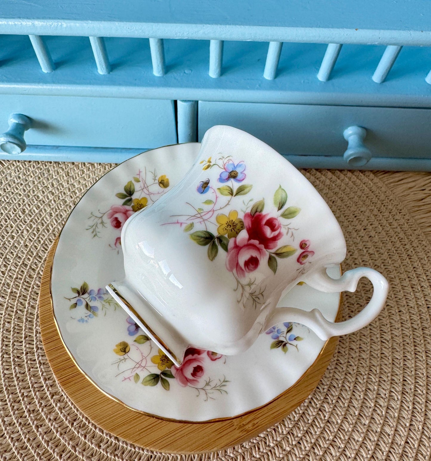 Vintage Royal Albert Tenderness Demitasse Cup & Saucer