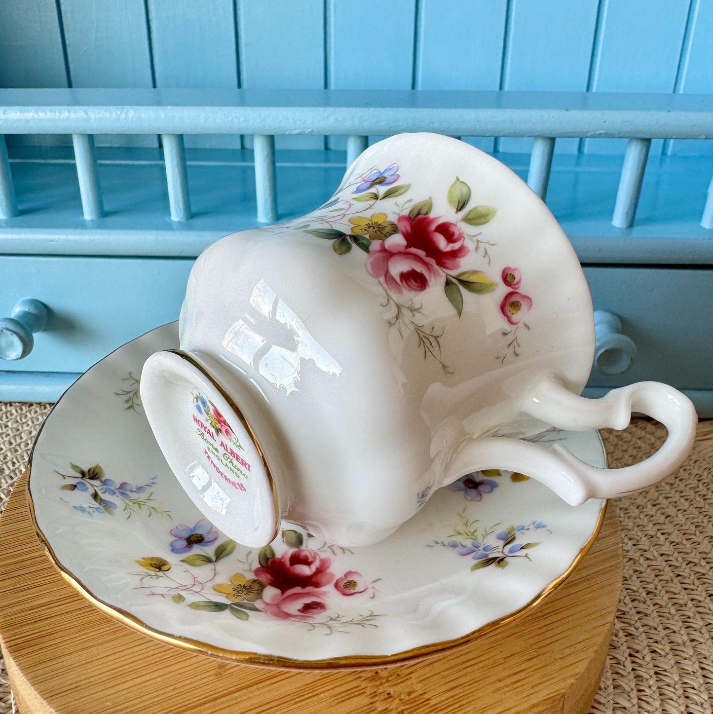 Vintage Royal Albert Tenderness Demitasse Cup & Saucer