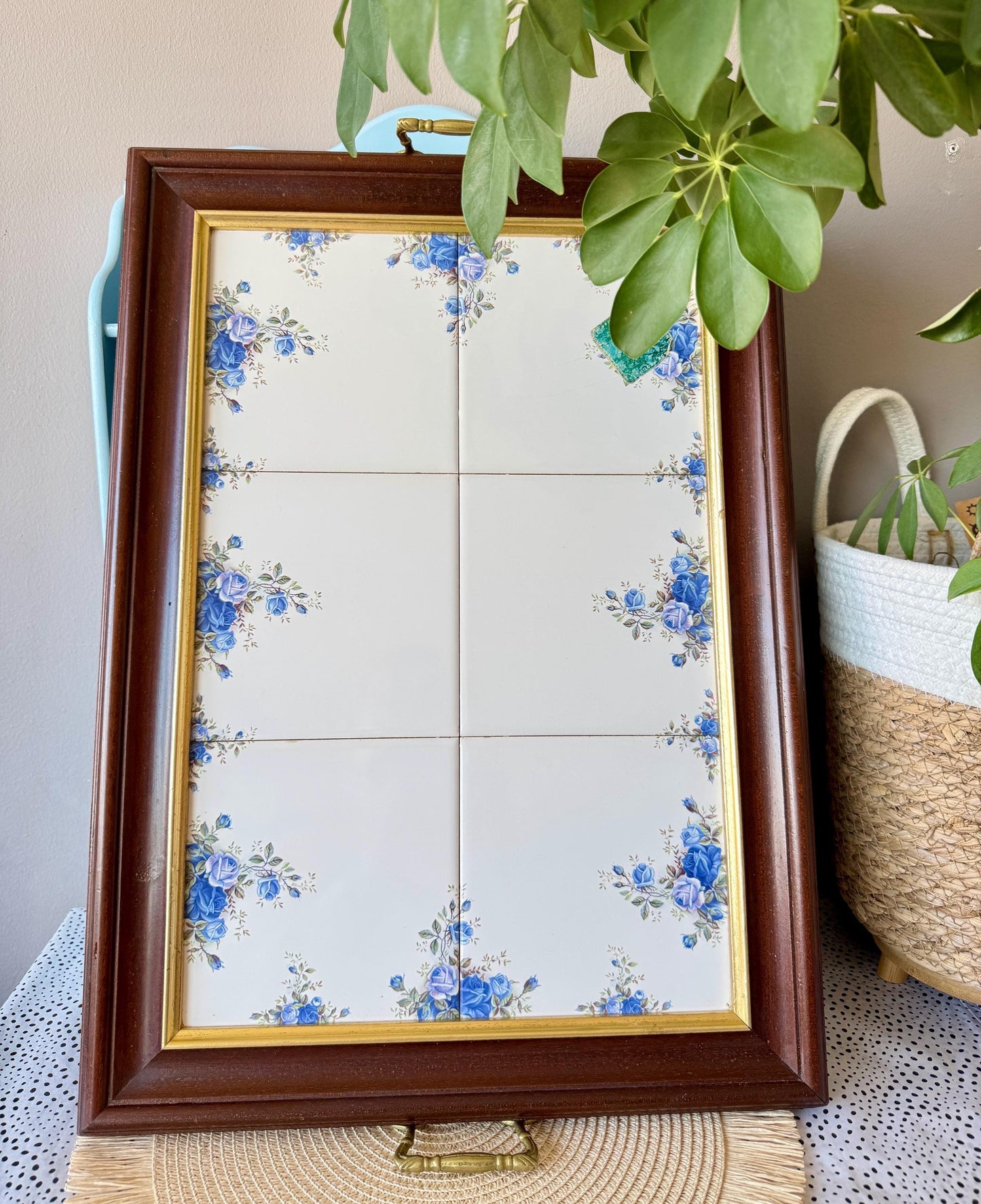 RARE Vintage Moonlight Rose Serving Tray for Tea Lovers