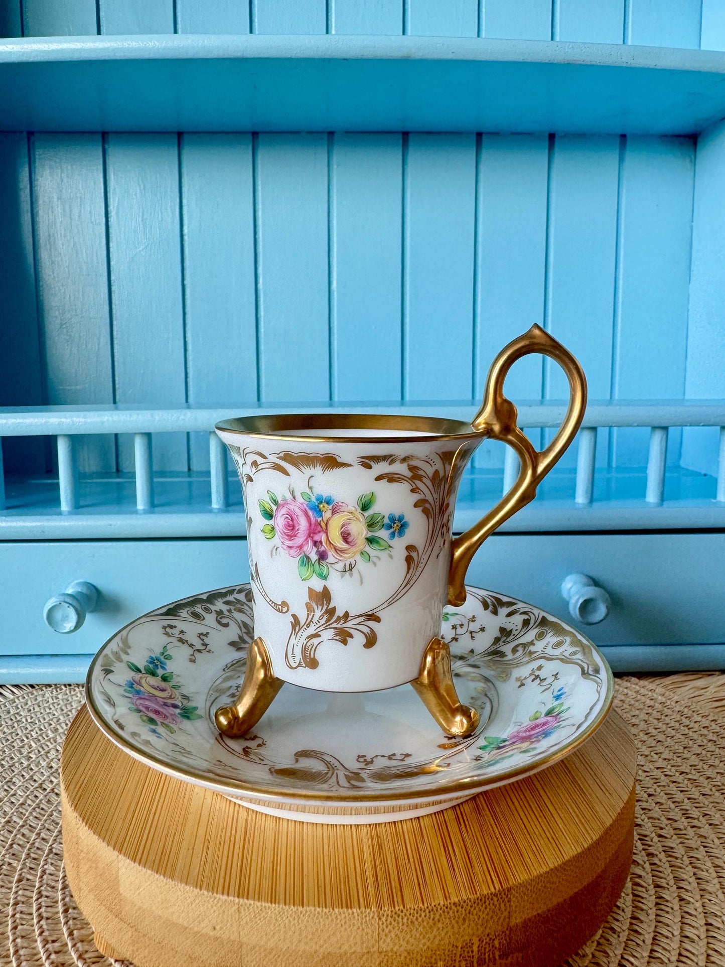 Hard To Find Vintage Golden Floral O.H.C Ohashi Japan Empire