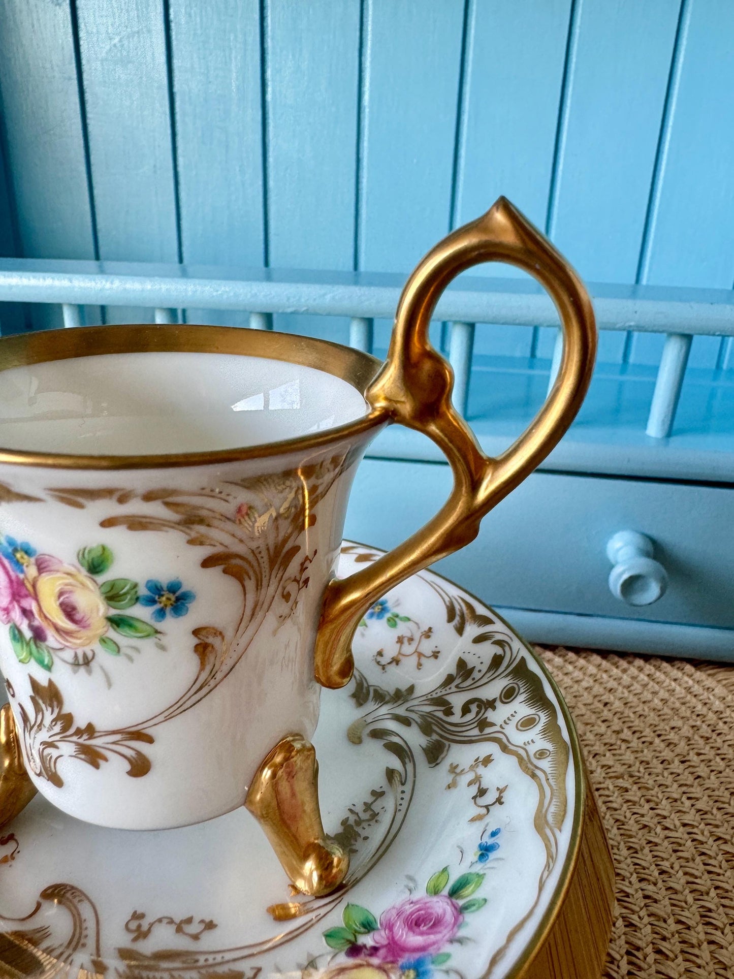 Hard To Find Vintage Golden Floral O.H.C Ohashi Japan Empire