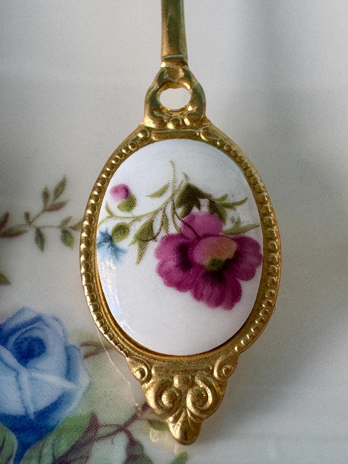 Vintage Collectible Royal Albert "Flower of the Month" Gold