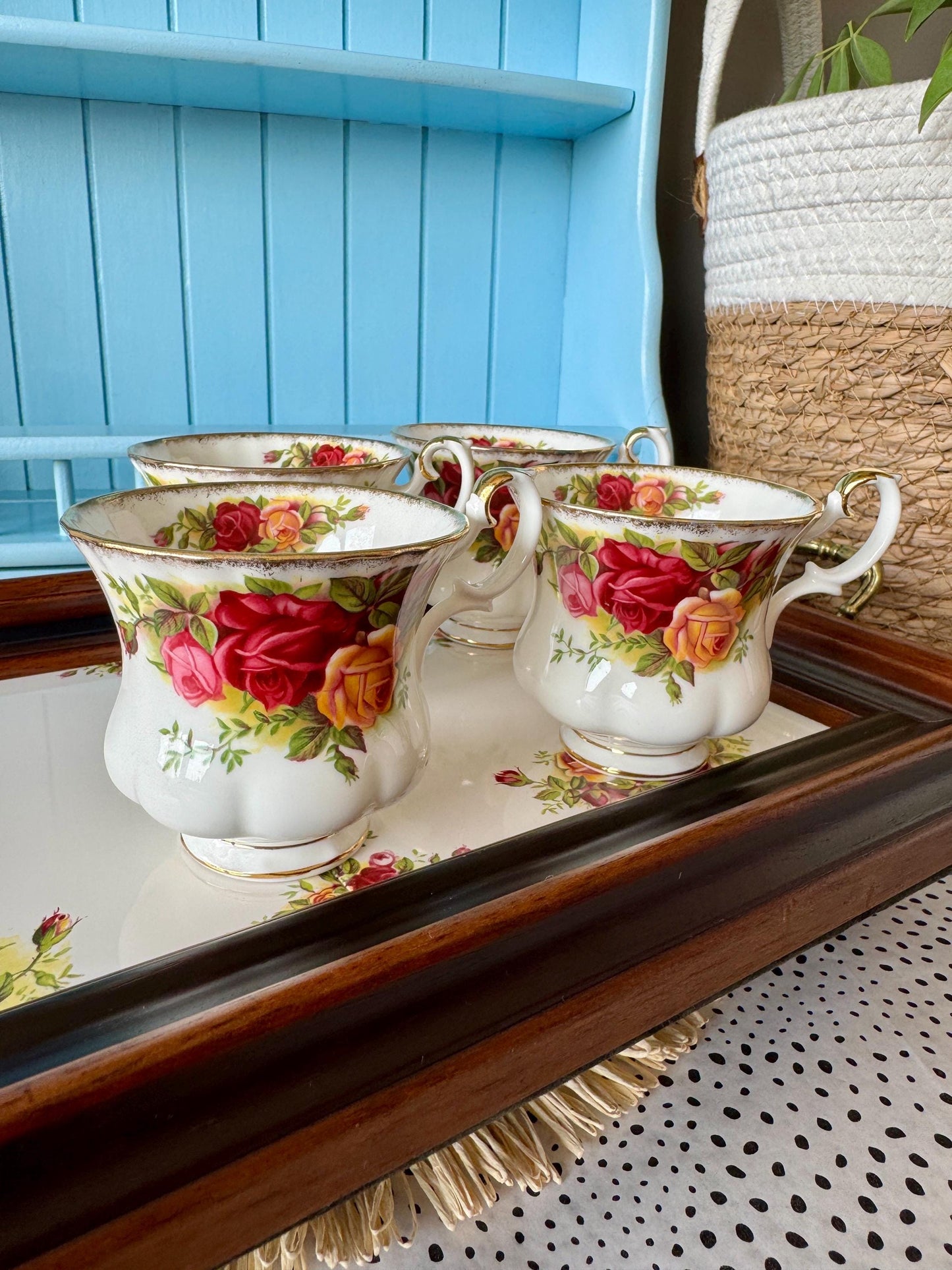 Vintage Old Country Roses Serving Tray for Tea Lovers