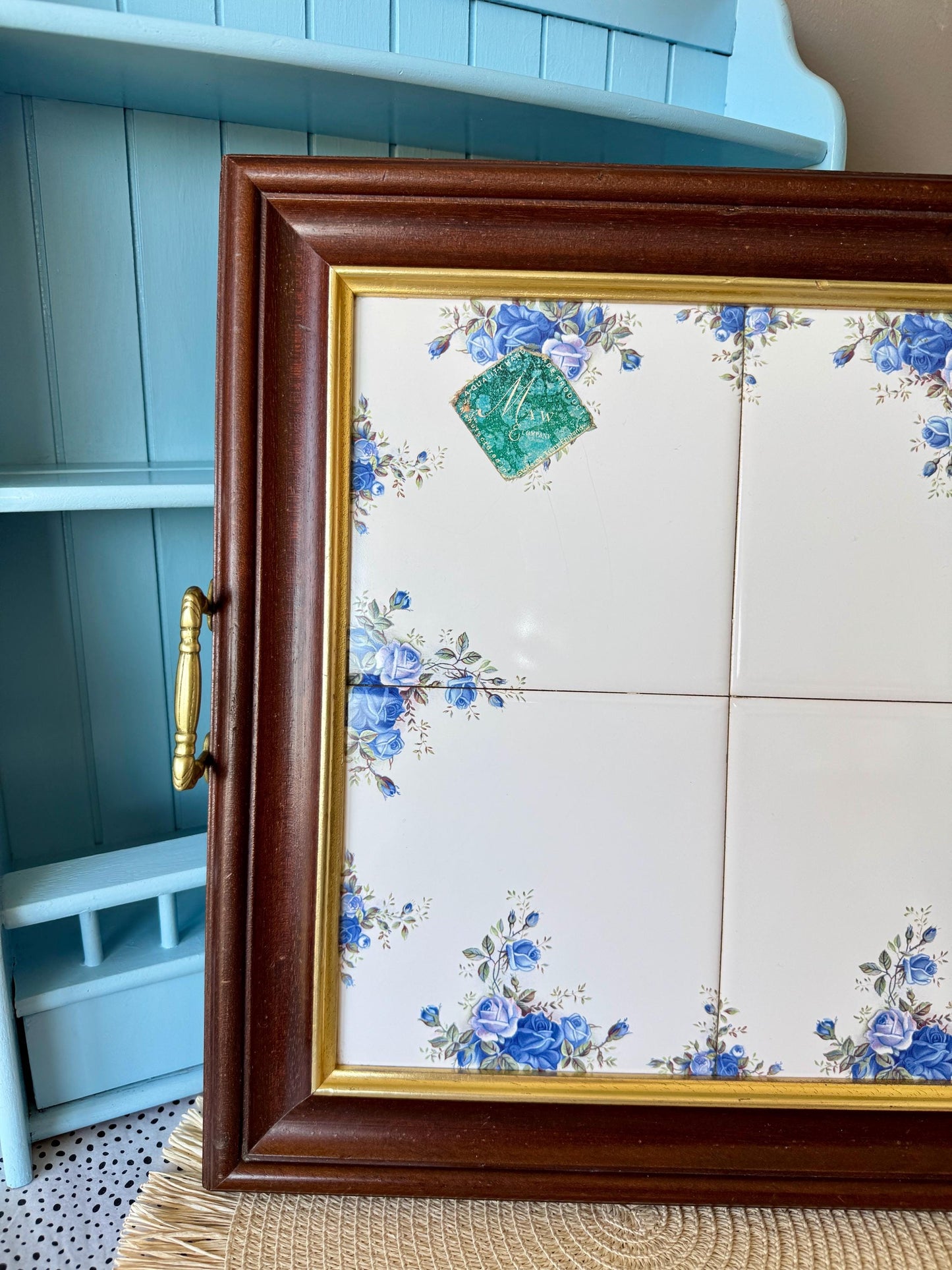 RARE Vintage Moonlight Rose Serving Tray for Tea Lovers