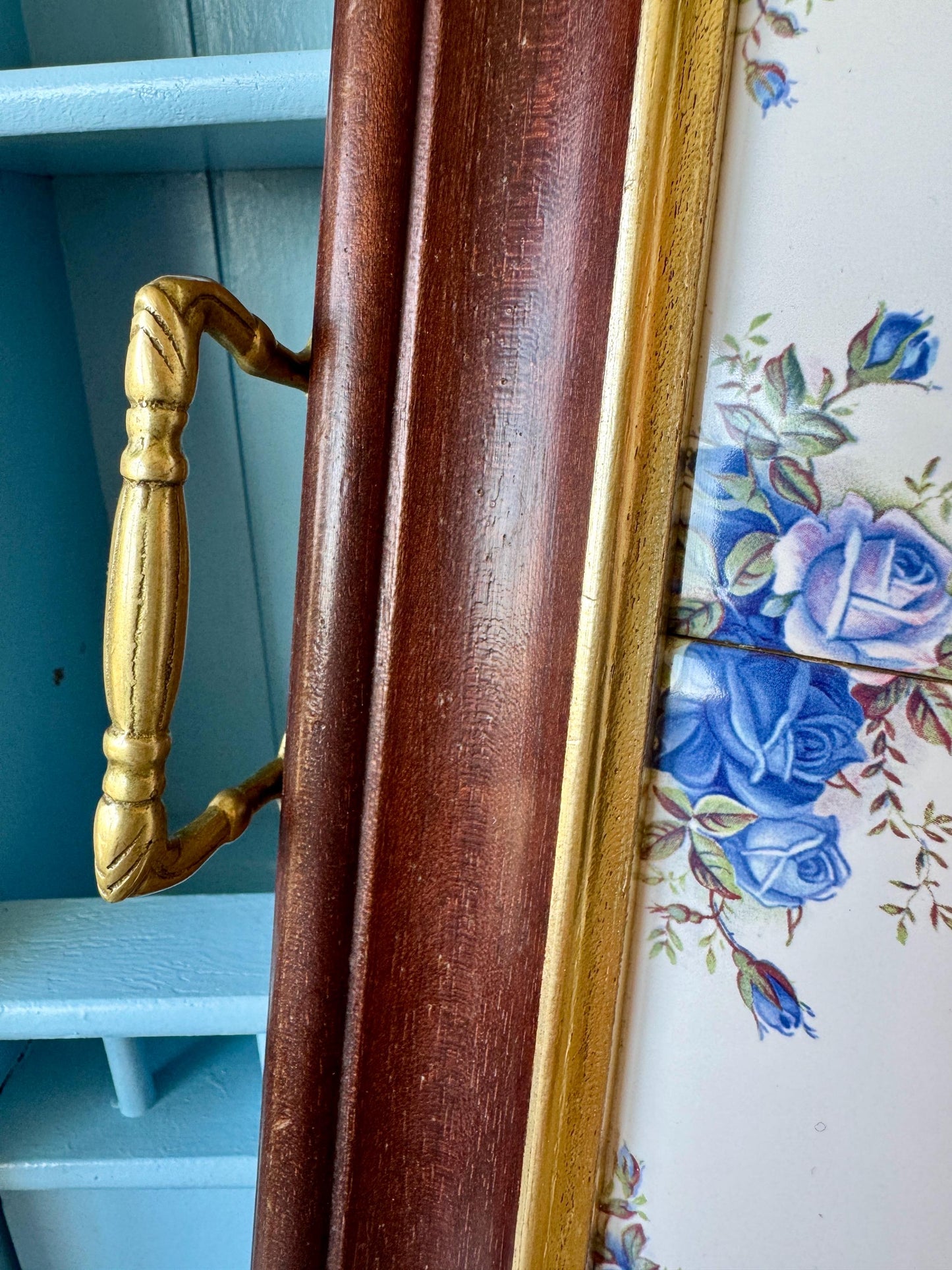 RARE Vintage Moonlight Rose Serving Tray for Tea Lovers