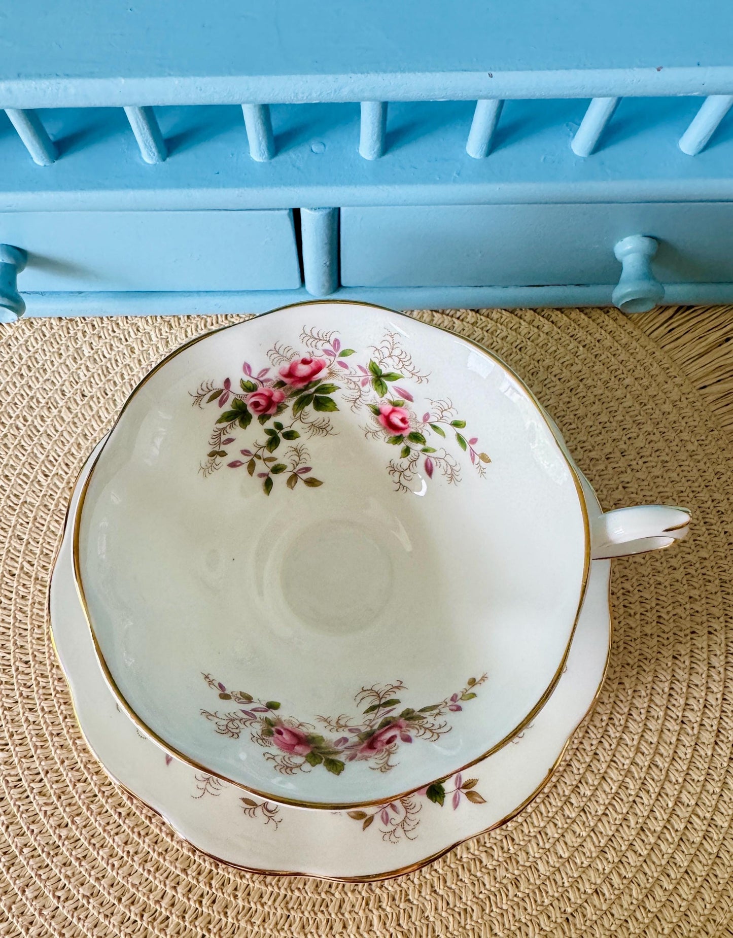 Vintage Royal Albert Lavender Rose Avon Shaped Teacup & Sauc