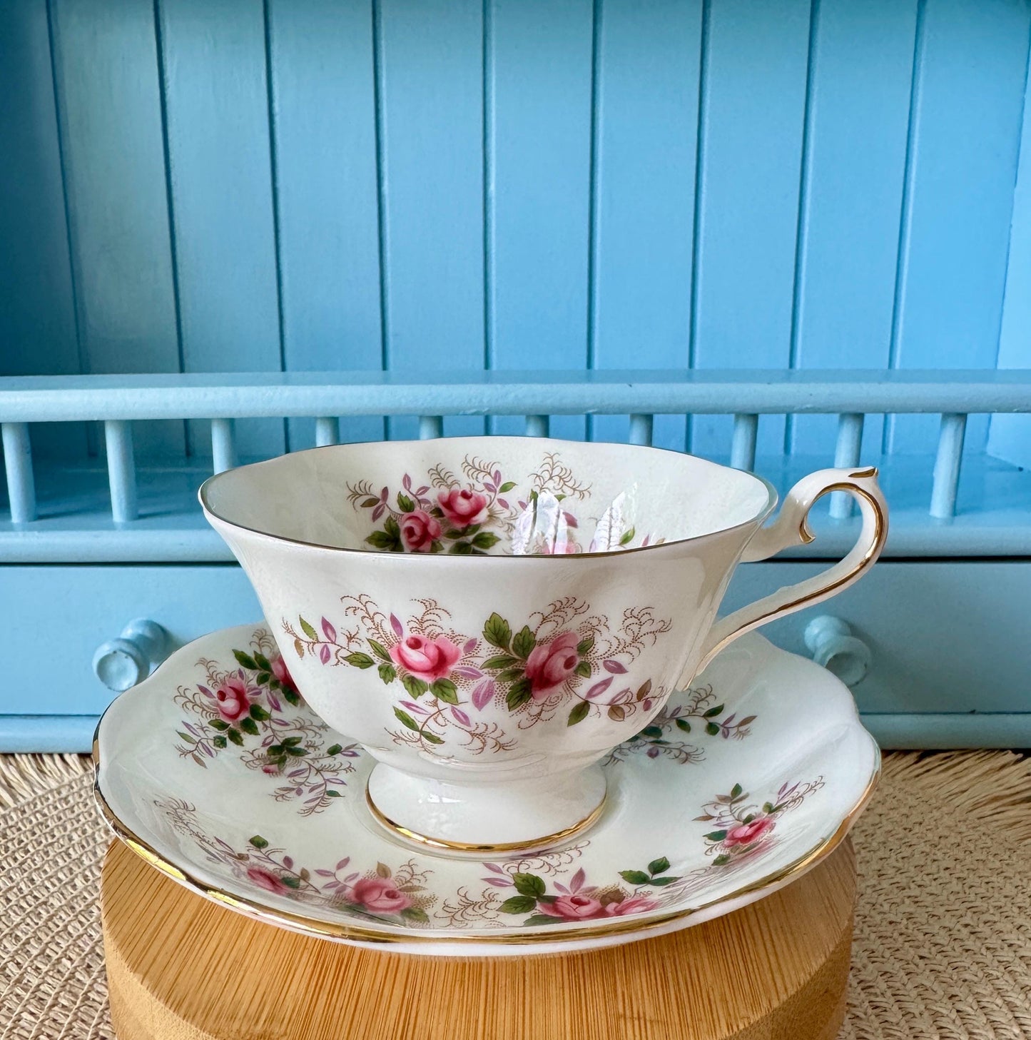 Vintage Royal Albert Lavender Rose Avon Shaped Teacup & Sauc