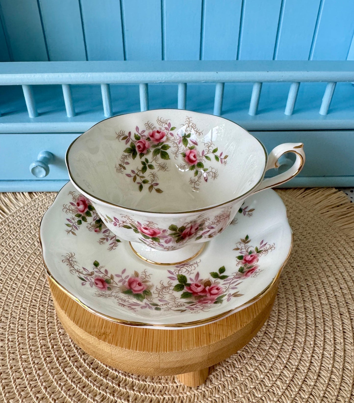 Vintage Royal Albert Lavender Rose Avon Shaped Teacup & Sauc
