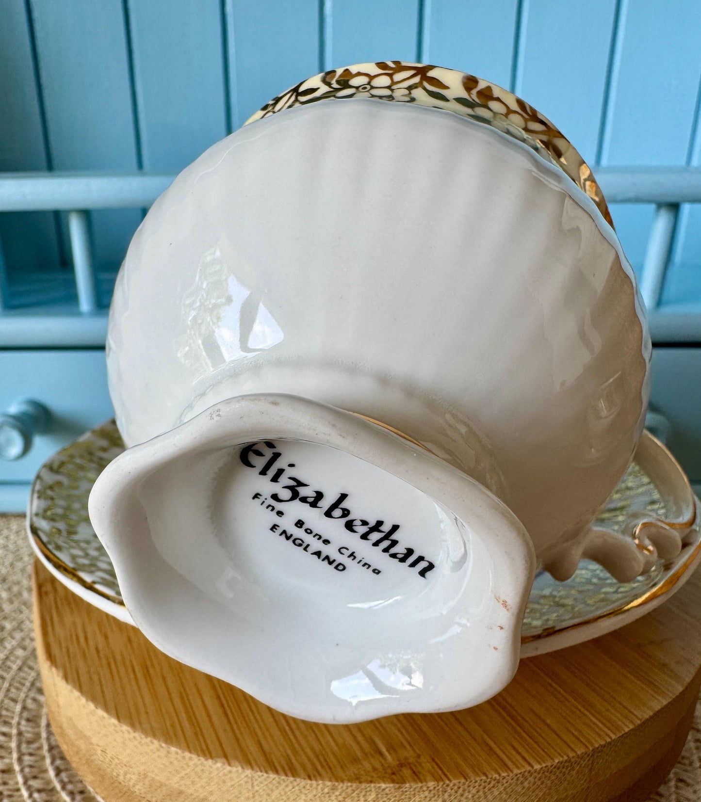 Vintage Elizabethan Fine Bone China Tea Cup and Saucer - Yel