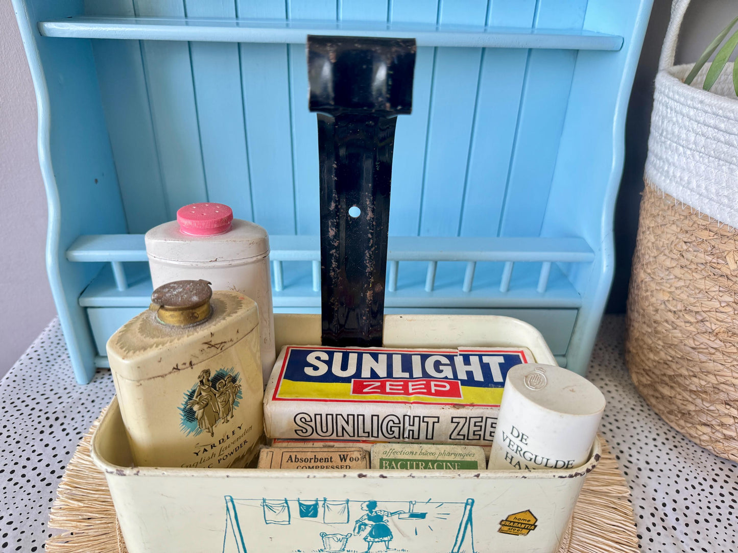 Vintage Brabantia Peg Holder w/ Soap & Talc