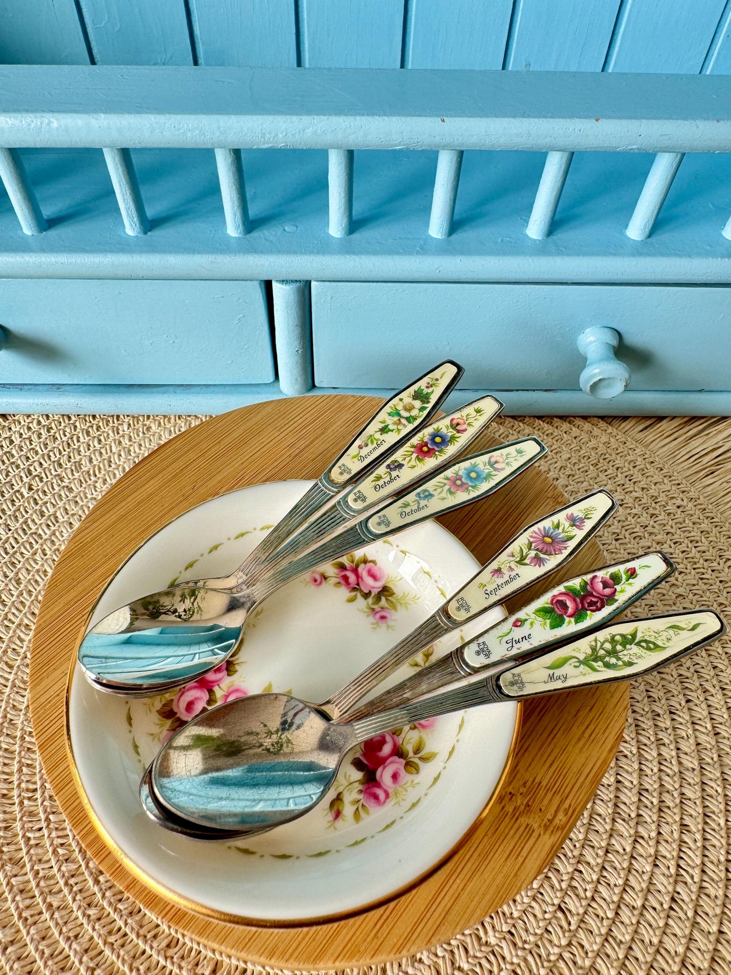 Vintage Royal Albert "Flower Of The Month" Spoons