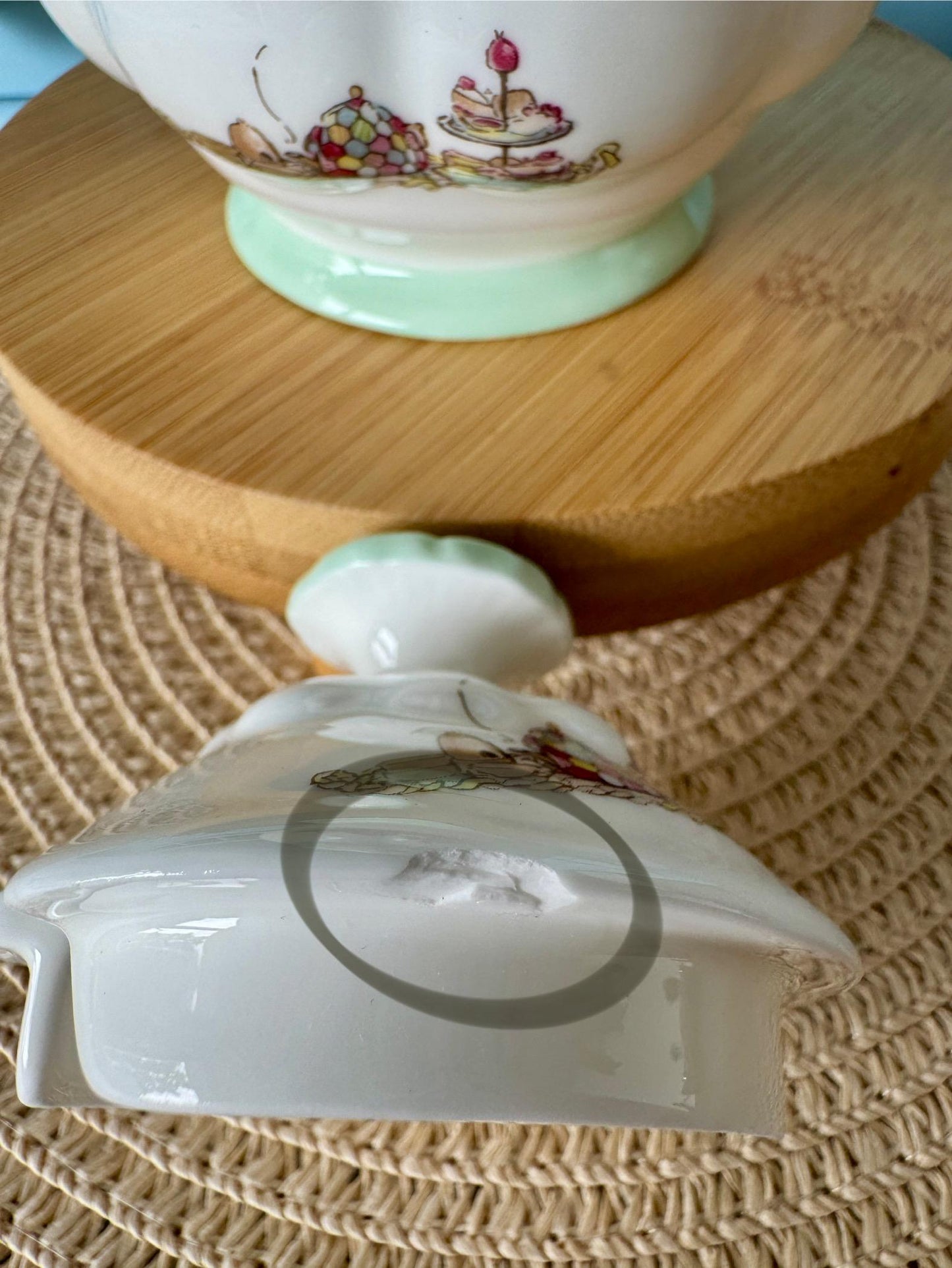 Vintage Royal Doulton 'Tea Service' Jam Jar