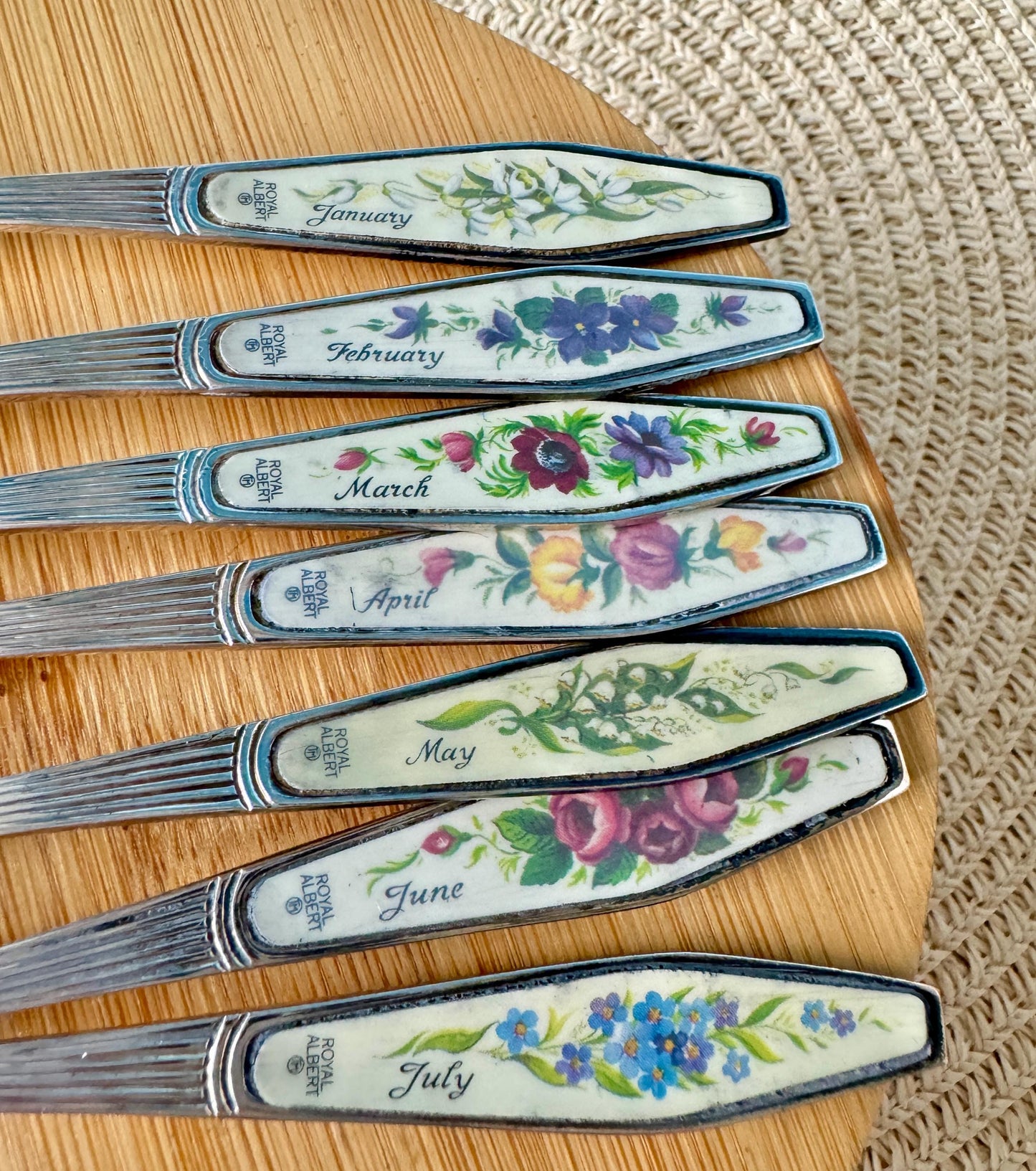 Vintage Royal Albert "Flower Of The Month" Forks
